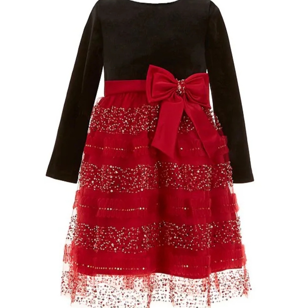 Rare Editions Black and Red Dress with Bow